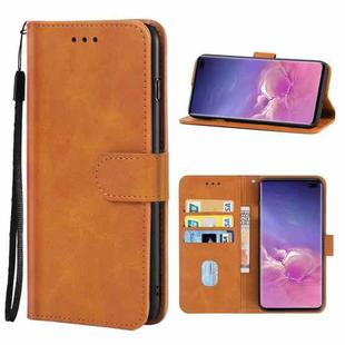 For Samsung Galaxy S10 4G Leather Phone Case(Brown)