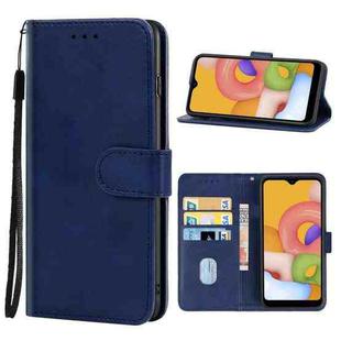 For Samsung Galaxy A01 Leather Phone Case(Blue)
