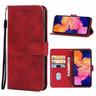 For Samsung Galaxy A10 Leather Phone Case(Red)