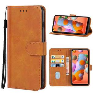 For Samsung Galaxy A11 Leather Phone Case EU Version(Brown)