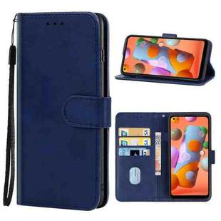 For Samsung Galaxy A11 Leather Phone Case EU Version(Blue)