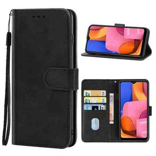 For Samsung Galaxy A20s Leather Phone Case(Black)