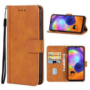 For Samsung Galaxy A31 Leather Phone Case(Brown)