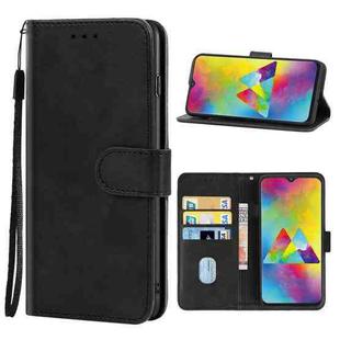 For Samsung Galaxy M20 Leather Phone Case(Black)