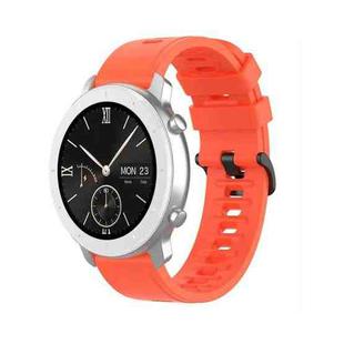 For Amazfit GTR Silicone Smart Watch Watch Band, Size:20mm(Orange Red)