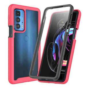 For Motorola Edge 20 Pro Starry Sky PC + TPU Phone Case with PET Film(Rose Red)