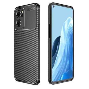 For OPPO Reno7 5G Global / Find X5 Lite Carbon Fiber Texture Shockproof TPU Phone Case(Black)