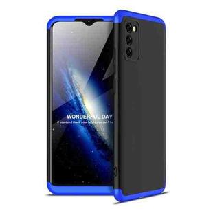 For Samsung Galaxy A02s / M02s GKK Three Stage Splicing Full Coverage PC Phone Case(Black Blue)