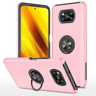 For Xiaomi Poco X3 NFC / X3 PC + TPU Magnetic Phone Case with Invisible Ring Holder(Rose Gold)