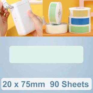 20 x 75mm 90 Sheets Thermal Printing Label Paper Stickers For NiiMbot D101 / D11(Mint Green)
