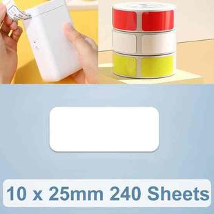 10 x 25mm 240 Sheets Thermal Printing Label Paper Stickers For NiiMbot D101 / D11(White)