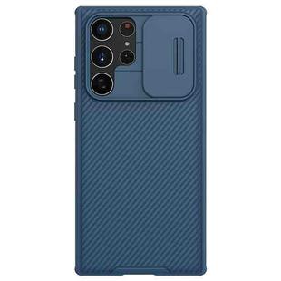 For Samsung Galaxy S22 Ultra 5G NILLKIN Black Mirror Pro Series Camshield Phone Case(Blue)