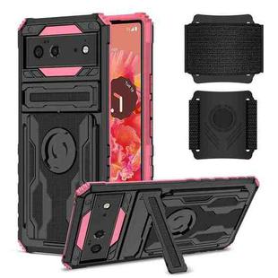 For Google Pixel 6 Armor Wristband Phone Case(Pink)