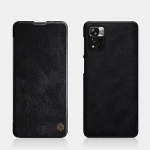 For Xiaomi Redmi Note 11 Pro China / 11 Pro+ Global / Mi 11i / 11i  5G NILLKIN QIN Series Crazy Horse Texture Leather Case(Black)