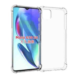 For Motorola Moto G50 5G Shockproof Non-slip Thickening TPU Phone Case(Transparent)