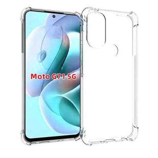 For Motorola Moto G71 5G Shockproof Non-slip Thickening TPU Phone Case(Transparent)