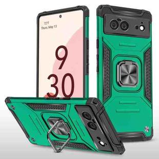 For Google Pixel 6 Magnetic Ring Holder Armor Phone Case(Deep Green)