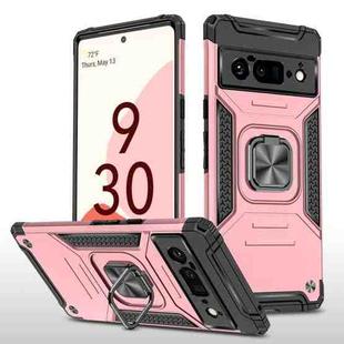 For Google Pixel 6 Pro Magnetic Ring Holder Armor Phone Case(Rose Gold)