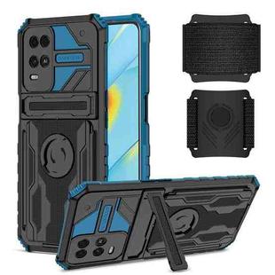 For OPPO A54 Armor Wristband Phone Case(Blue)