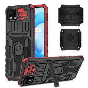 For OPPO Realme C20 Armor Wristband Phone Case(Red)