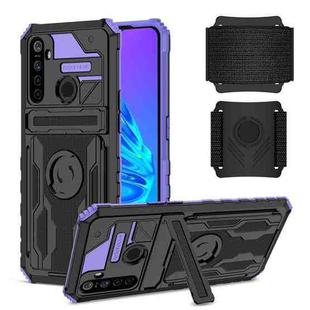 For OPPO Realme 5 / 5i / C3 Armor Wristband Phone Case(Purple)