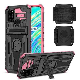 For OPPO Realme C17 Armor Wristband Phone Case(Pink)