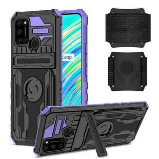 For OPPO Realme C17 Armor Wristband Phone Case(Purple)