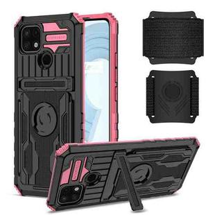 For OPPO Realme C21 Armor Wristband Phone Case(Pink)