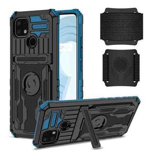 For OPPO Realme C21 Armor Wristband Phone Case(Blue)