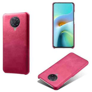 For Xiaomi Redmi K30 Pro Calf Texture PC + PU Phone Case(Rose Red)