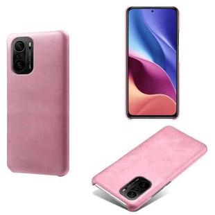 For Xiaomi Redmi K40 Calf Texture PC + PU Phone Case(Pink)