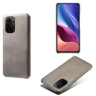 For Xiaomi Redmi K40 Calf Texture PC + PU Phone Case(Grey)