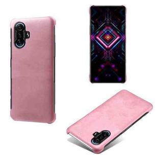 For Xiaomi Redmi K40 Gaming Calf Texture PC + PU Phone Case(Pink)
