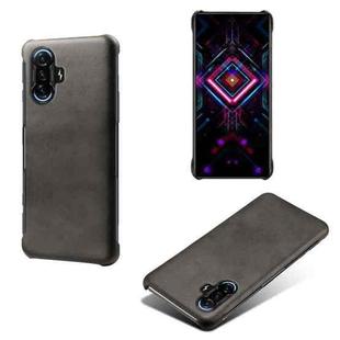 For Xiaomi Redmi K40 Gaming Calf Texture PC + PU Phone Case(Black)