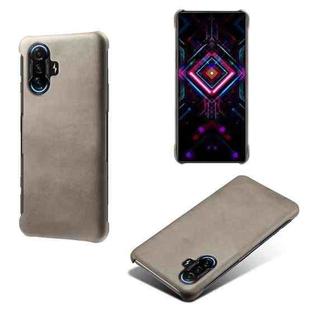 For Xiaomi Redmi K40 Gaming Calf Texture PC + PU Phone Case(Grey)