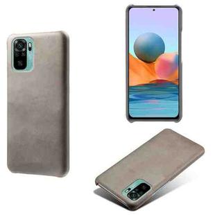 For Xiaomi Redmi Note 10 4G Calf Texture PC + PU Phone Case(Grey)