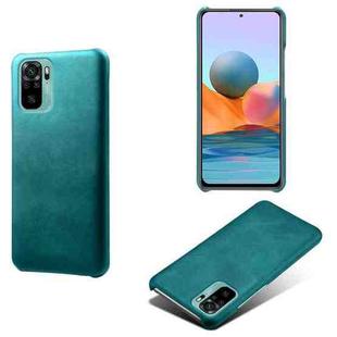 For Xiaomi Redmi Note 10 4G Calf Texture PC + PU Phone Case(Green)