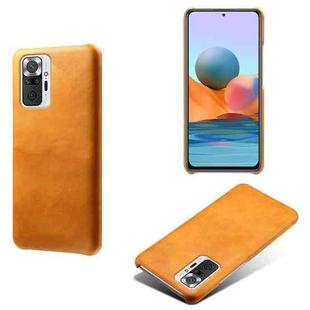 For Xiaomi Redmi Note 10 Pro 4G Calf Texture PC + PU Phone Case(Orange)