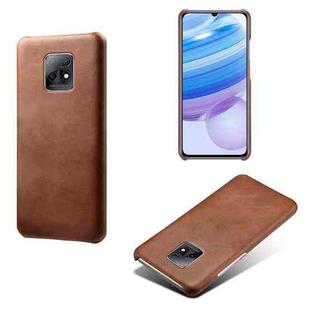 For Xiaomi Redmi 10X 5G / 10X Pro 5G Calf Texture PC + PU Phone Case(Brown)