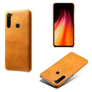 For Xiaomi Redmi Note 8 Calf Texture PC + PU Phone Case(Orange)