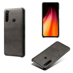 For Xiaomi Redmi Note 8 Calf Texture PC + PU Phone Case(Black)