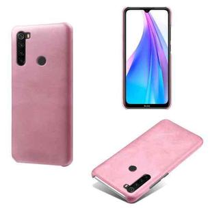 For Xiaomi Redmi Note 8T Calf Texture PC + PU Phone Case(Pink)