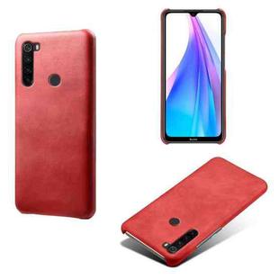 For Xiaomi Redmi Note 8T Calf Texture PC + PU Phone Case(Red)