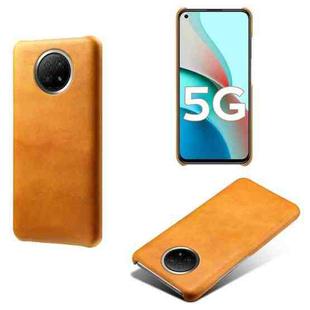 For Xiaomi Redmi Note 9 5G Calf Texture PC + PU Phone Case(Orange)