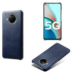 For Xiaomi Redmi Note 9 Pro 5G Calf Texture PC + PU Phone Case(Blue)