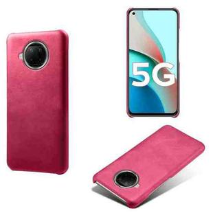 For Xiaomi Redmi Note 9 Pro 5G Calf Texture PC + PU Phone Case(Rose Red)