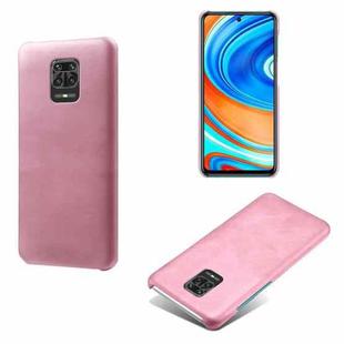 For Xiaomi Redmi Note 9 Pro Max / Note 9s Calf Texture PC + PU Phone Case(Pink)