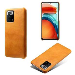For Xiaomi Redmi Note 10 Pro 5G CN Version Calf Texture PC + PU Phone Case(Orange)