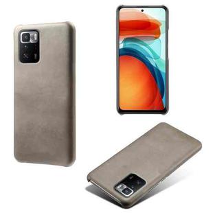 For Xiaomi Redmi Note 10 Pro 5G CN Version Calf Texture PC + PU Phone Case(Grey)