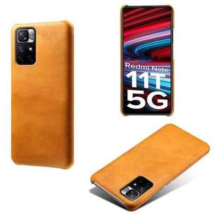 For Xiaomi Redmi Note 11T 5G Calf Texture PC + PU Phone Case(Orange)
